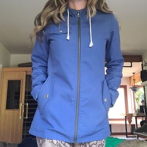 Women's Blue Bridge & Burn Zip-Front Hooded Jacket